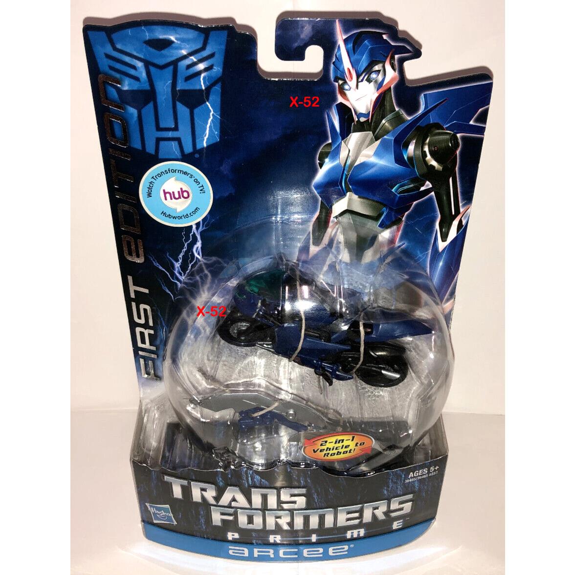 Transformers Prime Arcee First Edition Figure Blue Motorcycle Female Autobot Toy