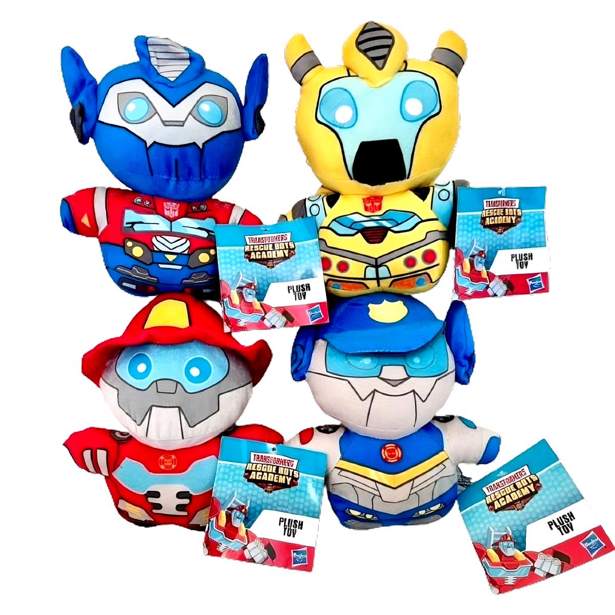 Transformers Rescue Bots Academy Full Set of 4 Plush 7 Stuffed Toys Hasbro