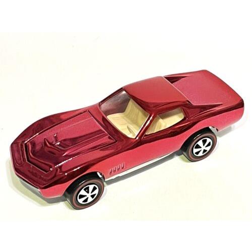 Hot Wheels Custom Made Redline Custom Corvette -- Only 1 Like It - Candy Red