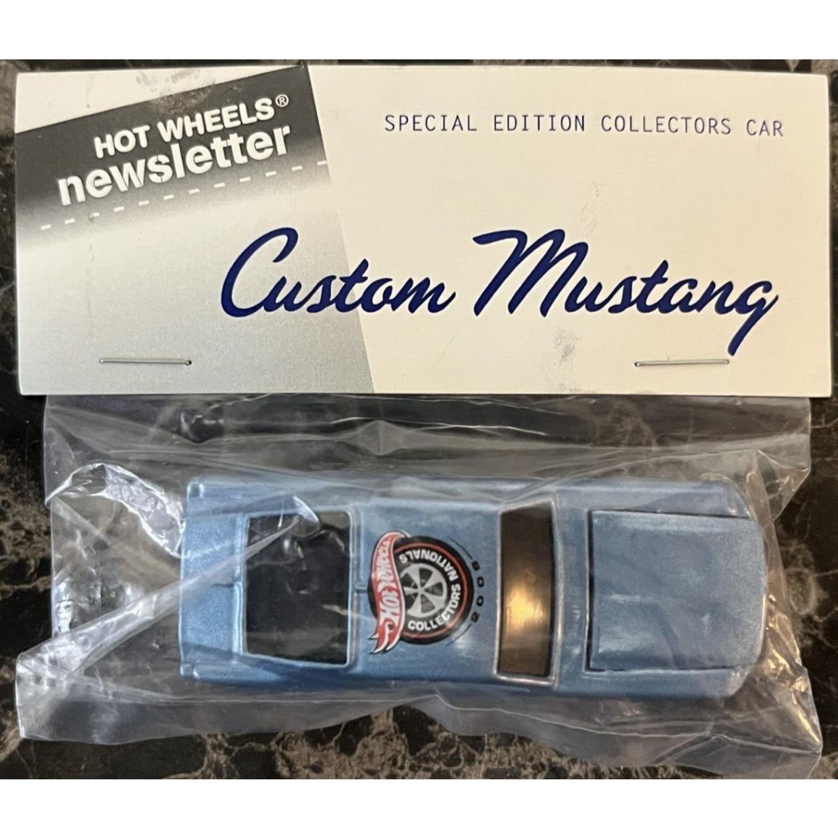 2009 Hot Wheels 9th Annual Collectors Nationals Custom Mustang Newsletter Blue
