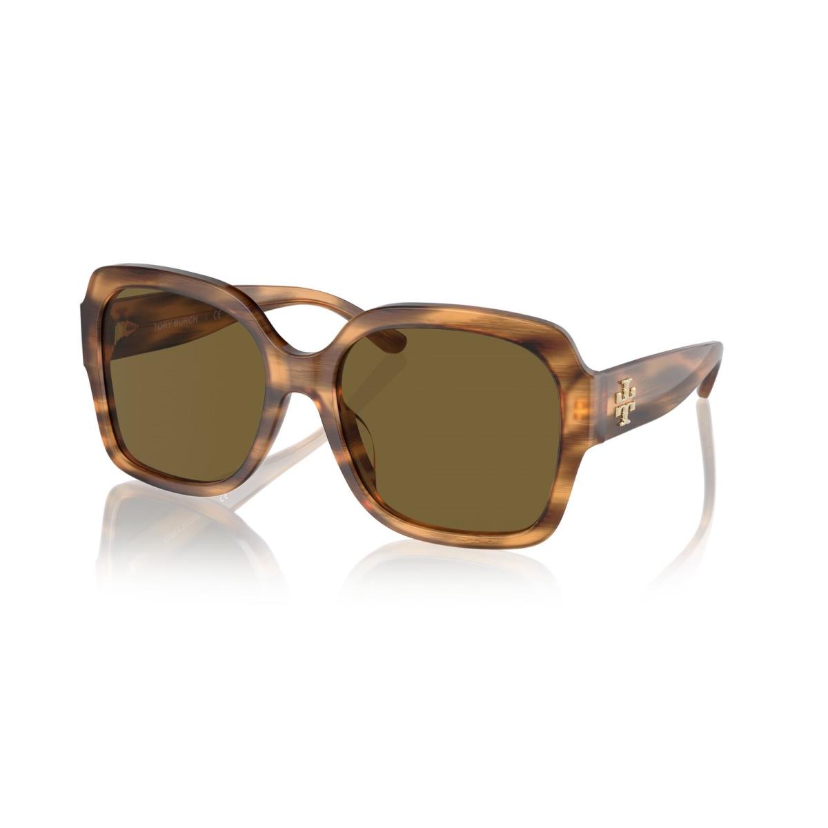 Tory Burch TY7140UM 188973 Honey Wood Solid Brown 57 mm Women`s Sunglasses