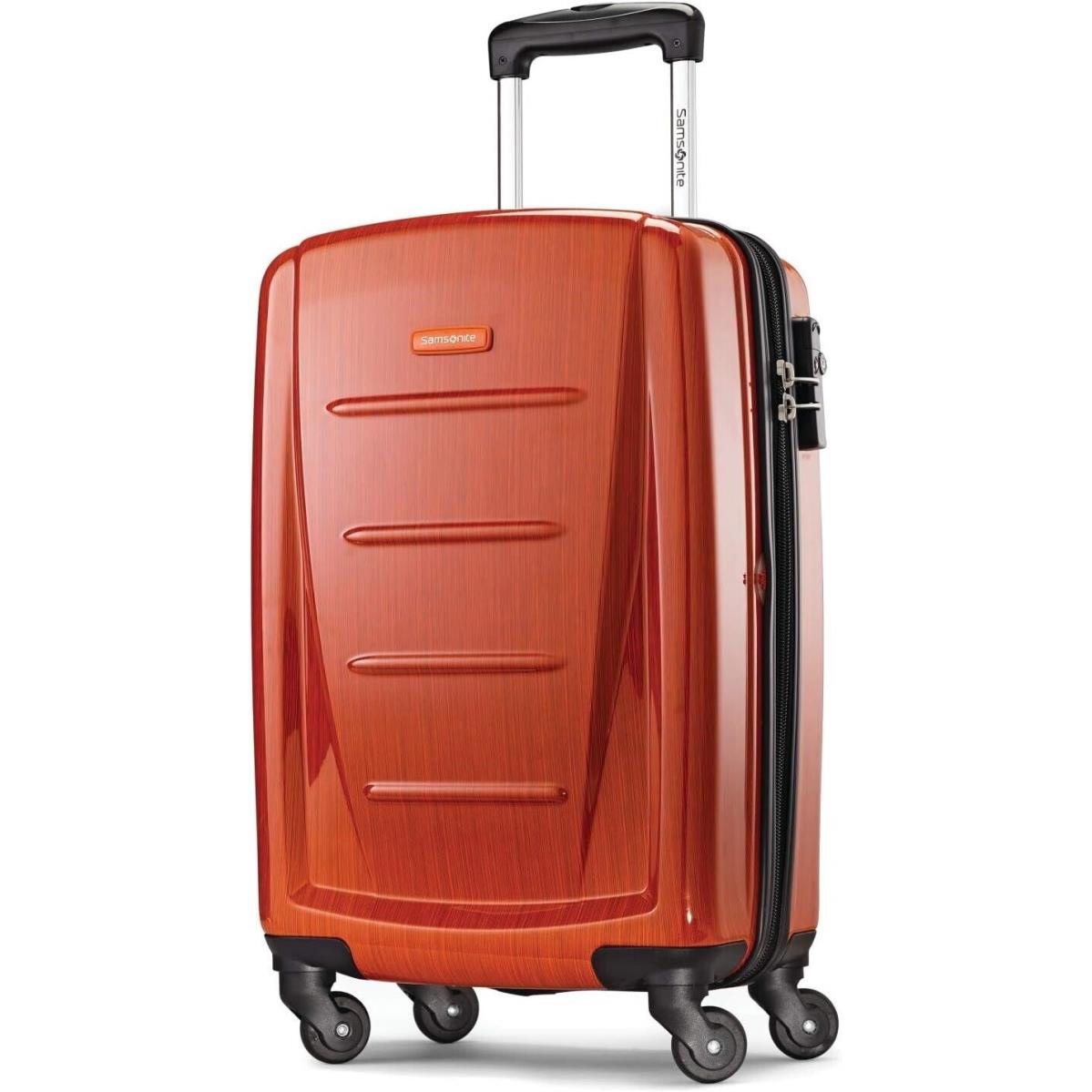 Samsonite Winfield 2 20 Carry On Hardside Spinner Luggage Suitcase Orange