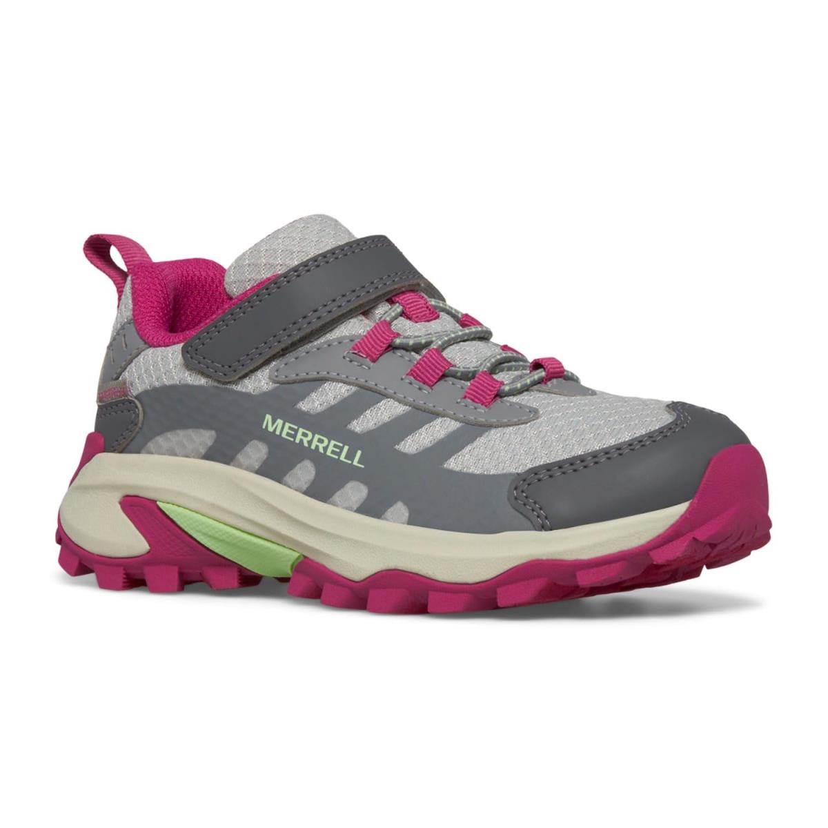 Merrell Kids Moab Speed 2 Low A/c Waterproof Little Kid/big Kid Grey/Berry/Mint