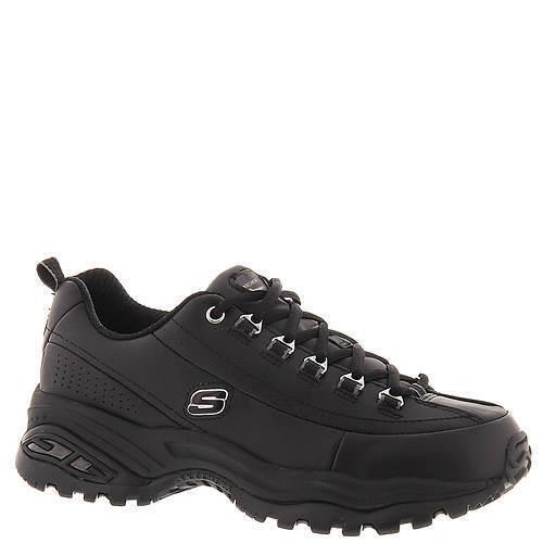 Womens Skechers Sport 1728 Premium Black Leather Shoes