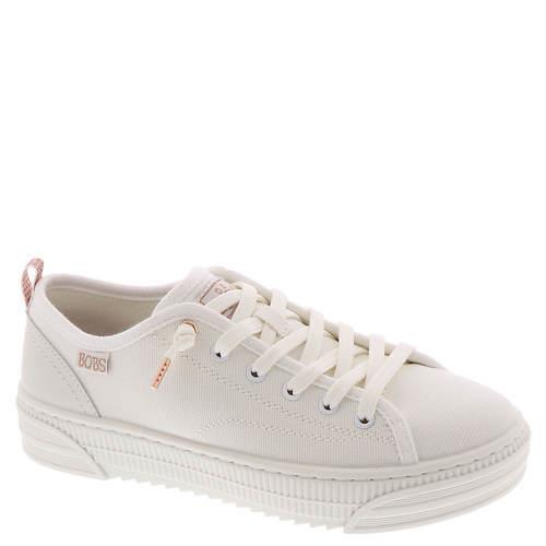 Womens Skechers Bobs Copa Off White Fabric Shoes - Ivory