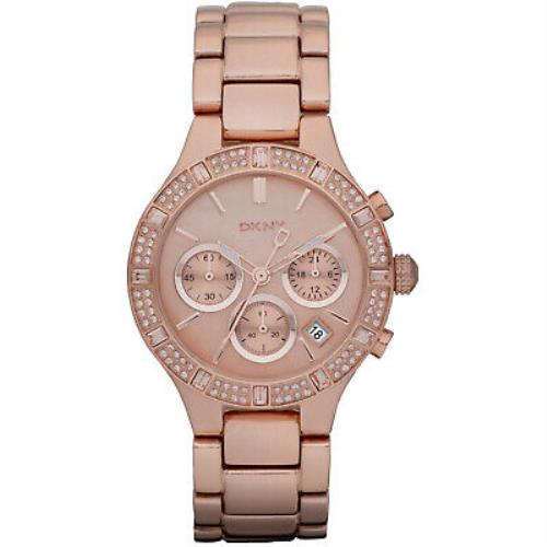 Dkny Women`s Chambers Rose Gold Dial Watch - NY8508