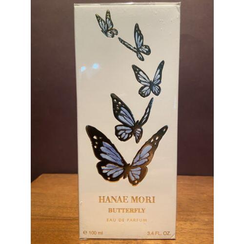 Hanae Mori Butterfly Blue 3.4 Oz / 100 ml Eau de Parfum Spray Box Rare