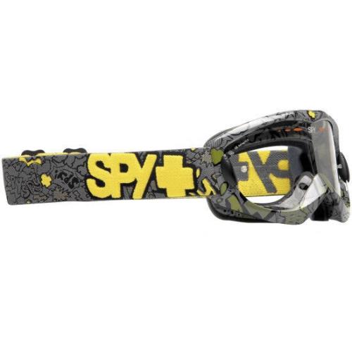 Spy Optic Alloy Goggles Color Grey/yellow Anti-fog Lexan Clear Lenses