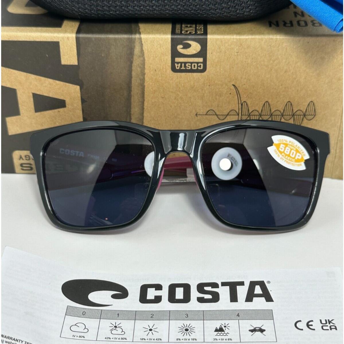 Costa Del Mar Panga 06S9037 580P Sunglasses Shiny Black/crystal/fuchsia 5