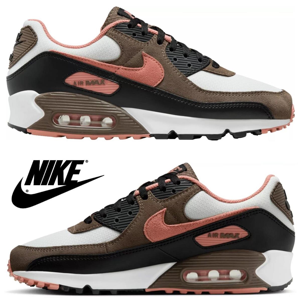 Nike Air Max 90 Casual Men`s Sneakers Running Athletic Sport Comfort Shoes Brown