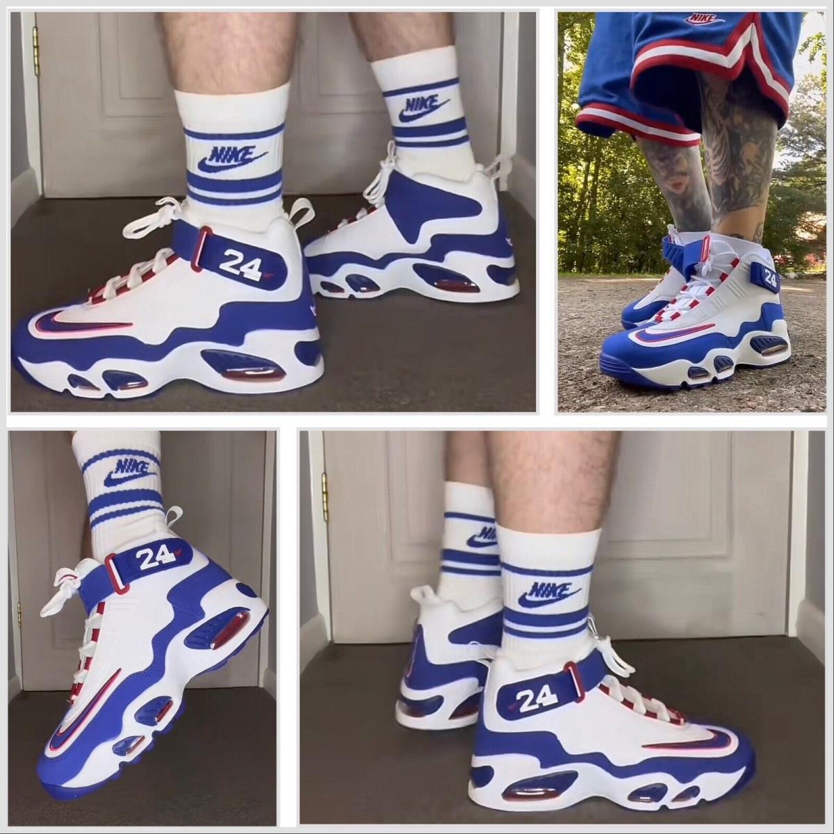 DX3724-100 Nike Air Griffey Max 1 GS White/old Royal Basketball Shoes - White