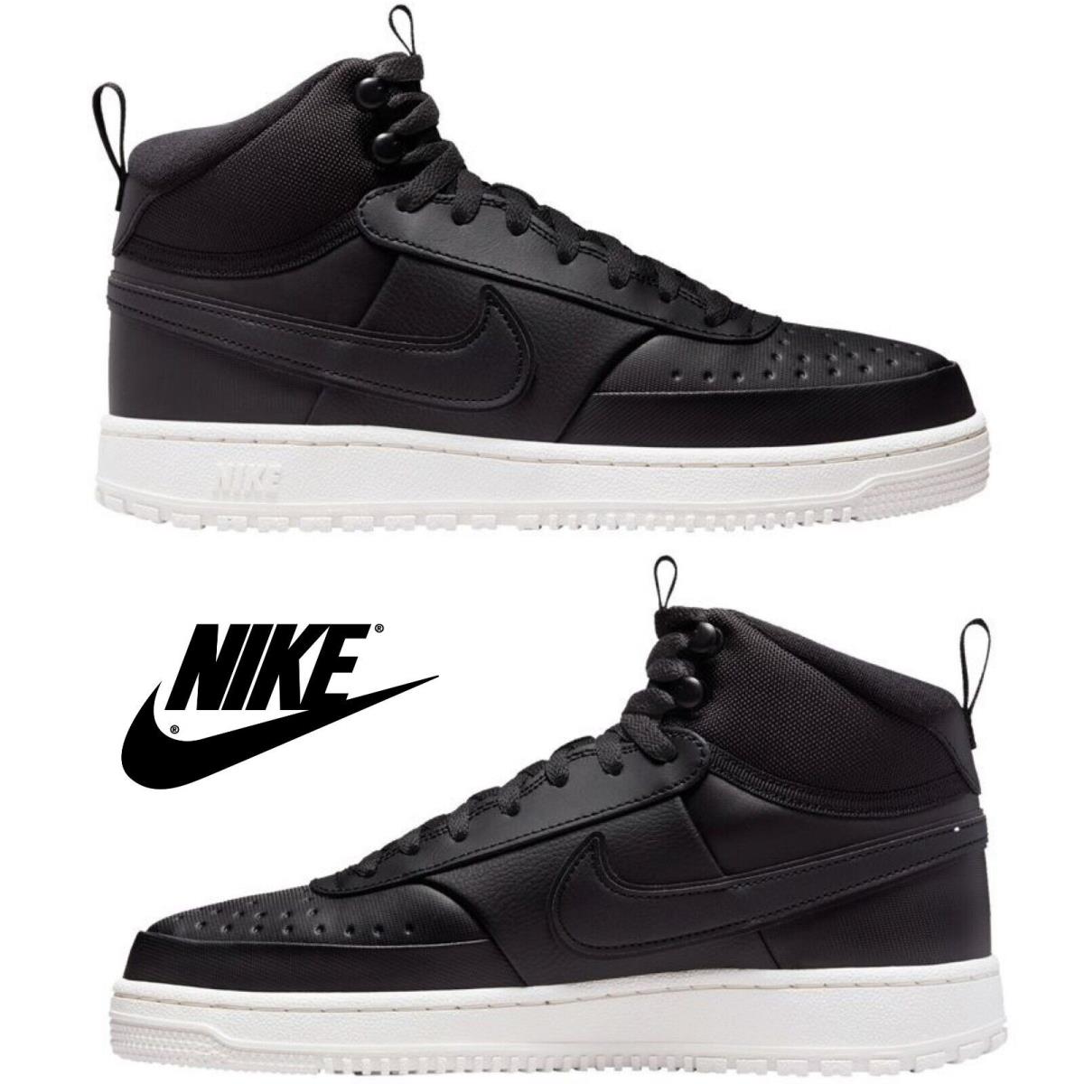 Nike Court Vision Mid Winter Men`s Sneakers Sport Comfort Athletic Shoes Black