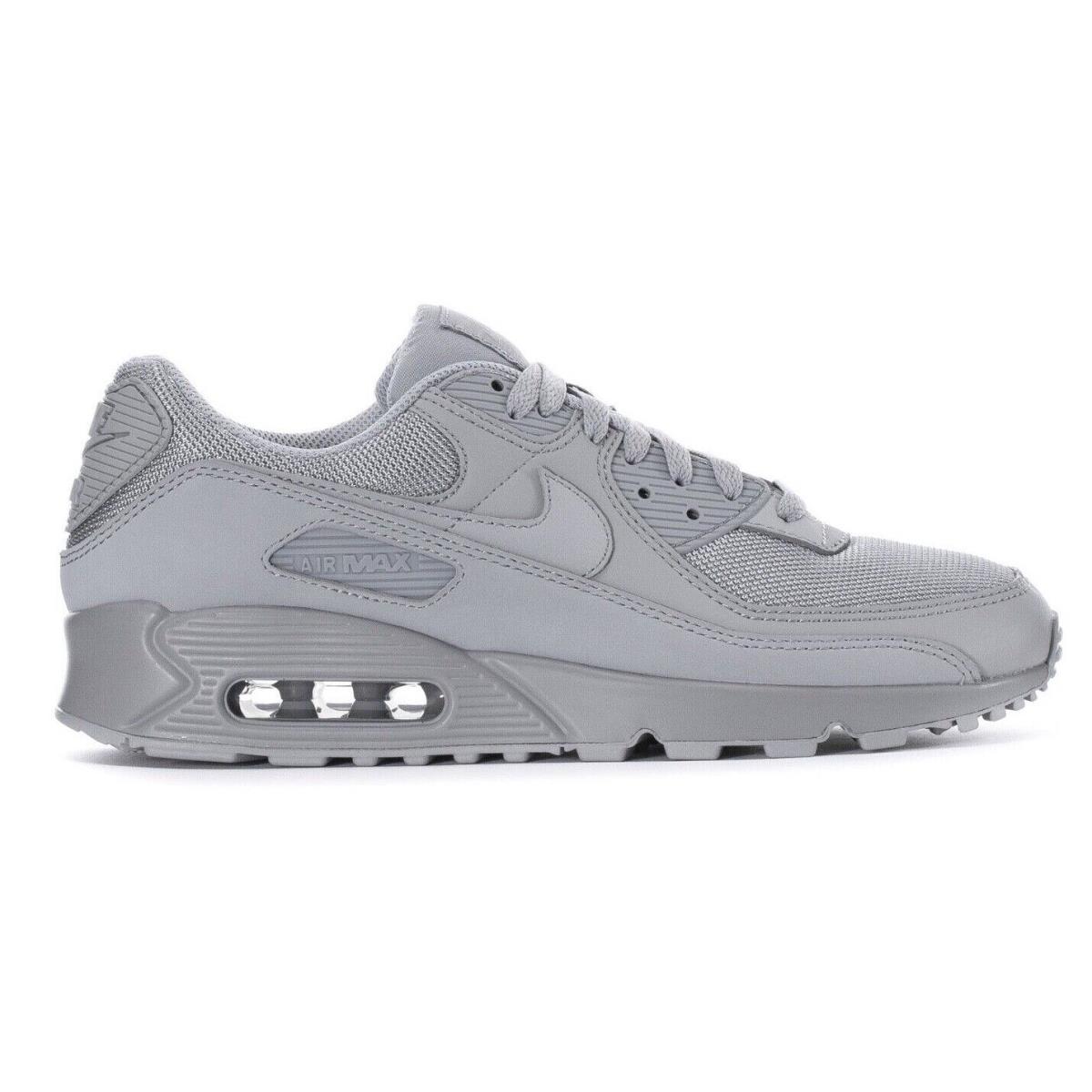 Nike Air Max 90 Men`s Casual Shoes Wolf Grey Black US Sizes 7-13