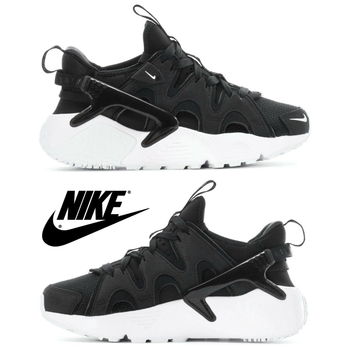Nike Air Huarache Craft Womens Casual Shoes Running Athletic Comfort Black White
