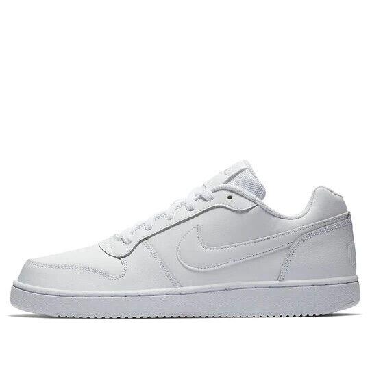 Nike Ebernon Low AQ1775-100 Men`s Triple White Leather Casual Sneaker Shoes YE22 - Triple White