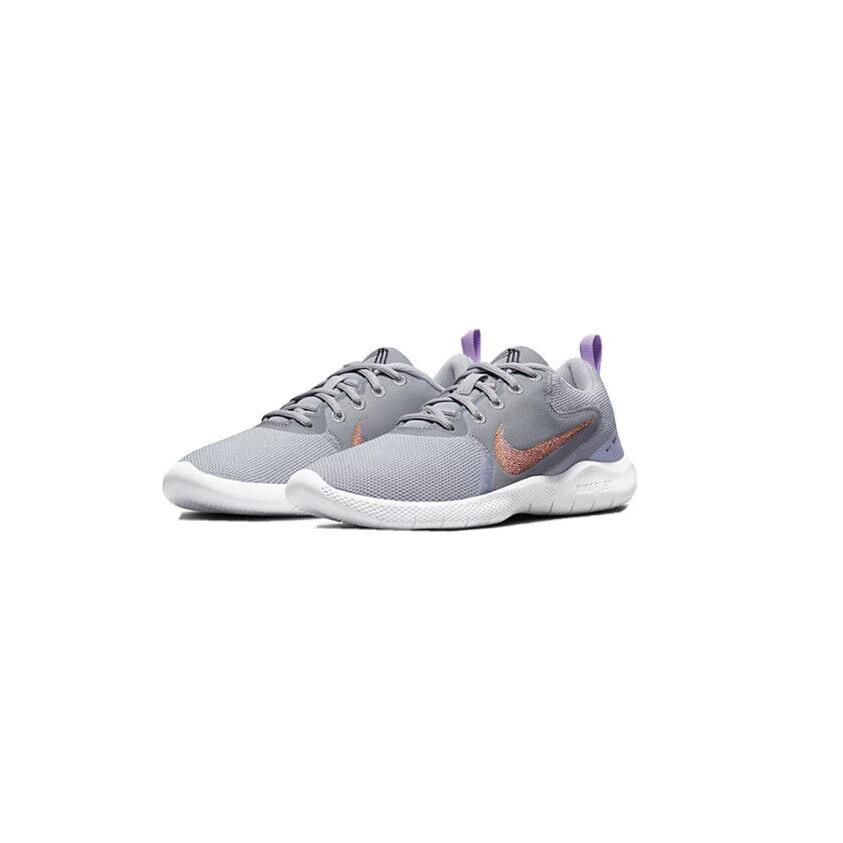 Nike Women Flex Experience Run 10 Running Shoe Wolf Grey/orange/lilac CI9964 005 - Gray