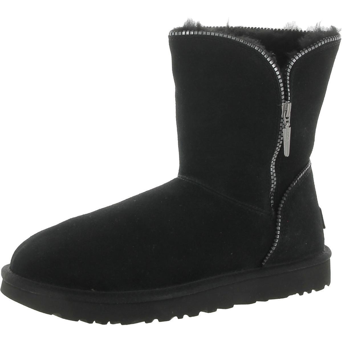 Ugg Womens Florence Leather Side Zipper Winter Snow Boots Shoes Bhfo 5964