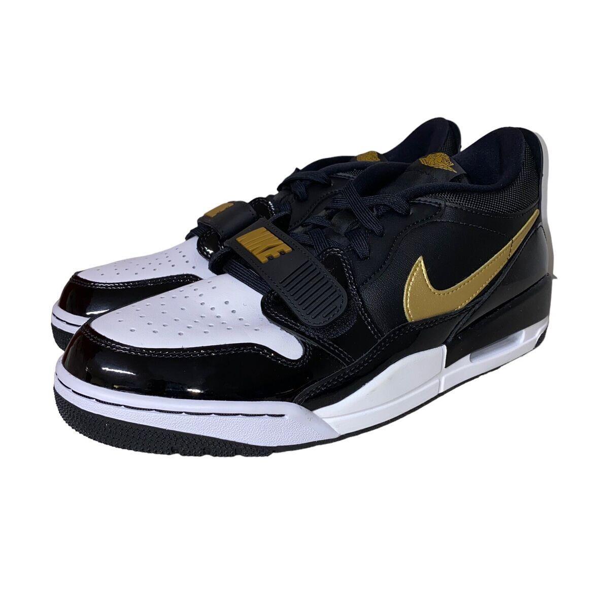 Men`s Nike Air Jordan Legacy 312 Low Black Metallic Gold Shoes CD7069-071
