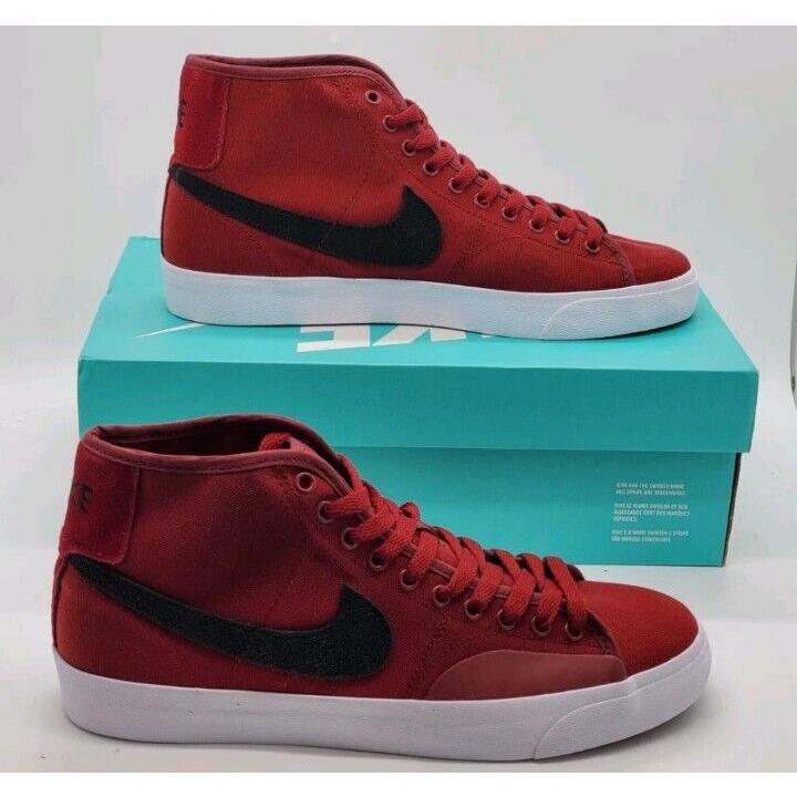 Nike SB Blzr Court Mid Prm Sneaker Shoes Sz 9 Mens 10.5 Womans - Red