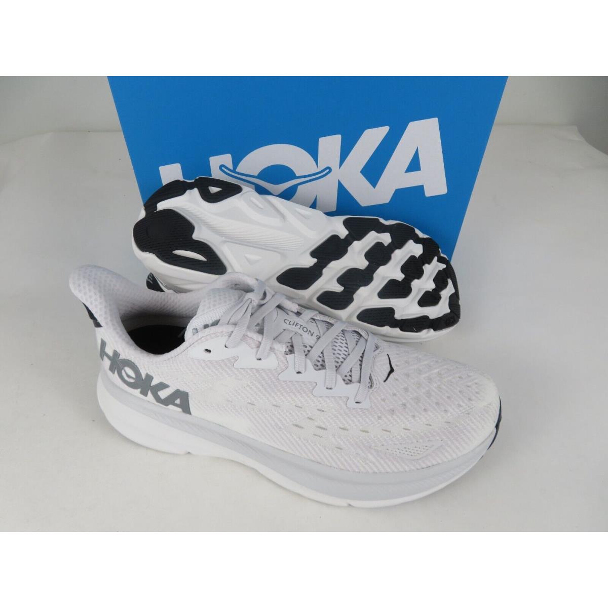 Hoka One One Clifton 9 Mens 11 D Shoes Gray Running Sneaker Gym 1127895 Ncsw