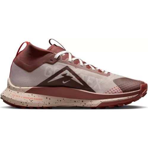 Nike Pegasus Trail 4 Gore-tex Men`s Waterproof Trail Running Shoes Size 8 - DIFFUSED TAUPE / PICANTE RED