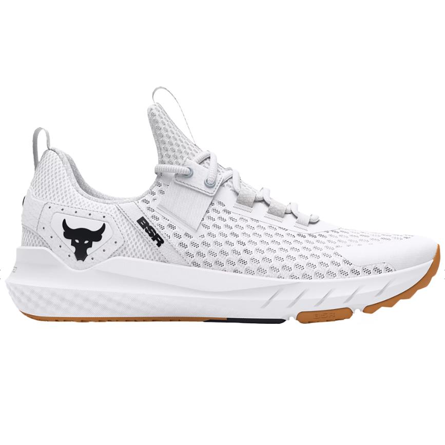 Under Armour Project Rock Bsr 4 White Grey Gum Bottom Training Shoes All Sizes