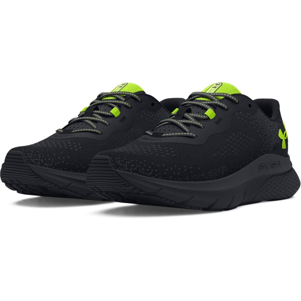 Under Armour 3026520 Men`s UA Hovr Turbulence 2 Running Shoes Training Athletic Black/High Vis Yellow