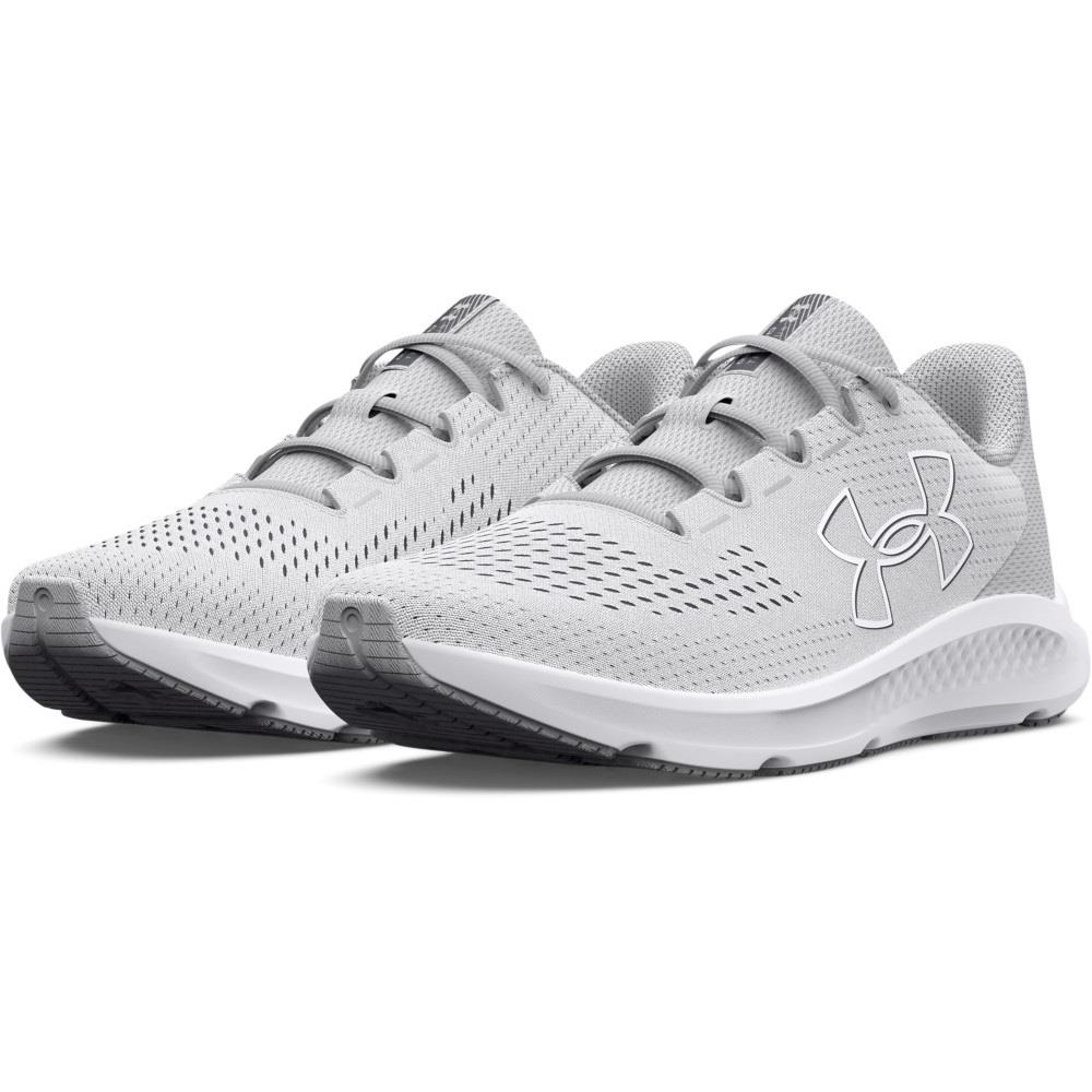 Under Armour 3026523 Women`s UA Charged Pursuit 3 Big Logo Running Athletic - Halo Gray