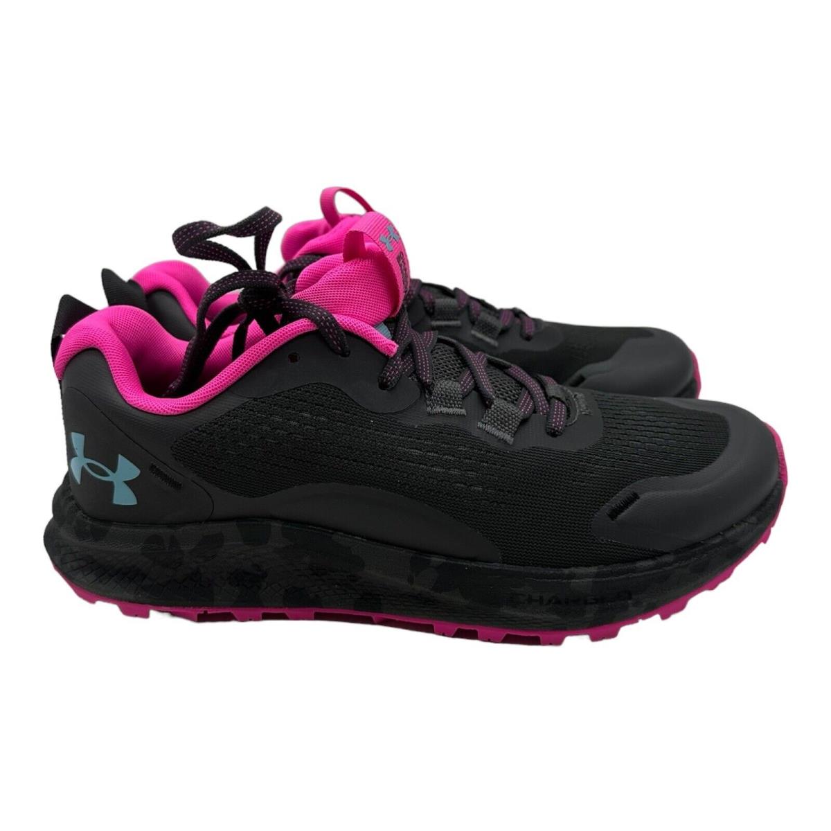 Under Armour Charged Bandit TR 2 Running Shoe Women`s Size 6.5 Black Gray Pink