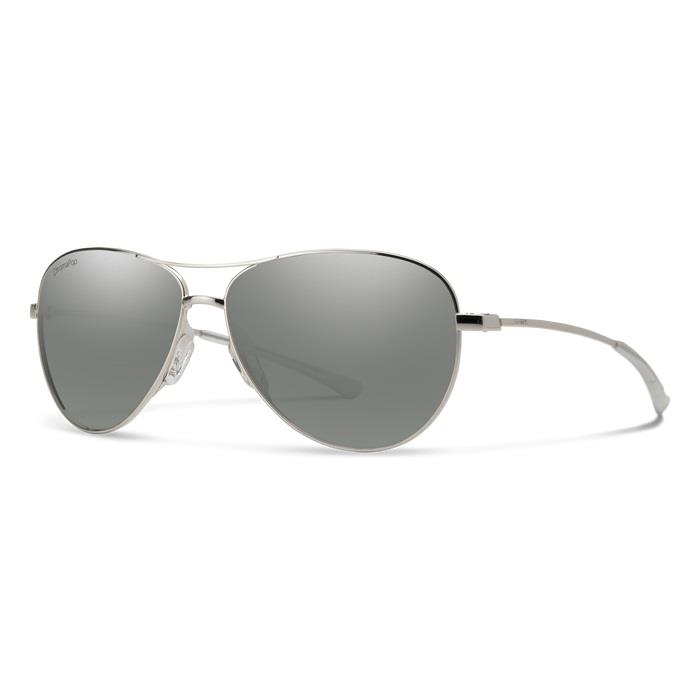 Smith Optics Langley Sunglasses Silver; ChromaPop Polarized Platinum Mirror