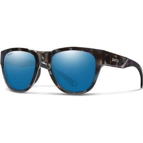 Smith Rockaway Sunglasses Sky Tortoise Chromapop Glass Polarized Blue Mirror