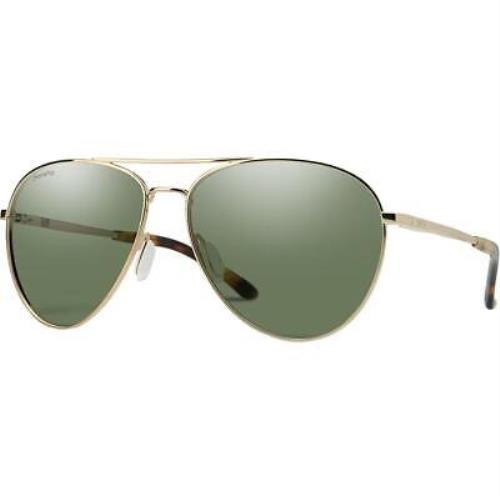 Smith Layback Sunglasses Gold Chromapop Polarized Gray Green