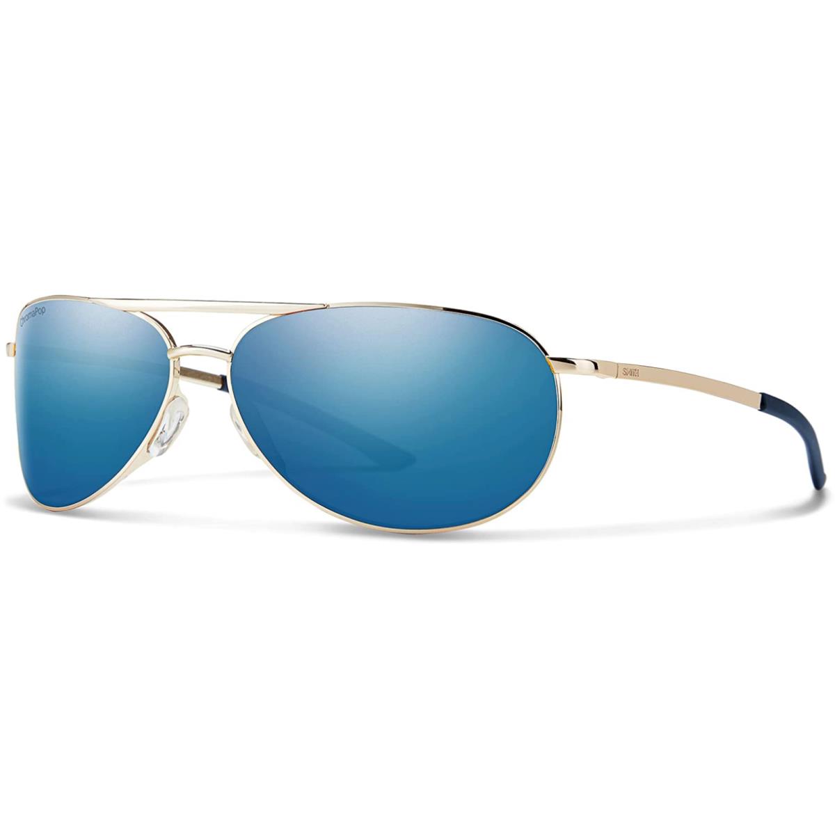 Smith Serpico 2 Sunglasses-gold-blue Chromapop Polarized Lens
