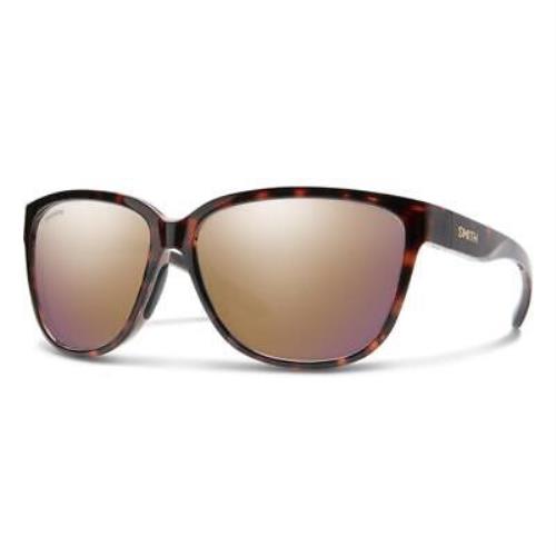 Smith Monterey Sunglasses Tortoise Chromapop Polarized Rose Gold Mirror