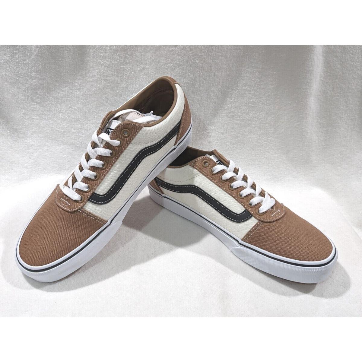 Vans Men`s Ward Retro Light Brown Canvas Skate Shoes - Size 9