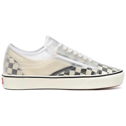 Men`s Vans Comfycush Slip-skool `checkerboard - White` VN0A4P3E5GX - White