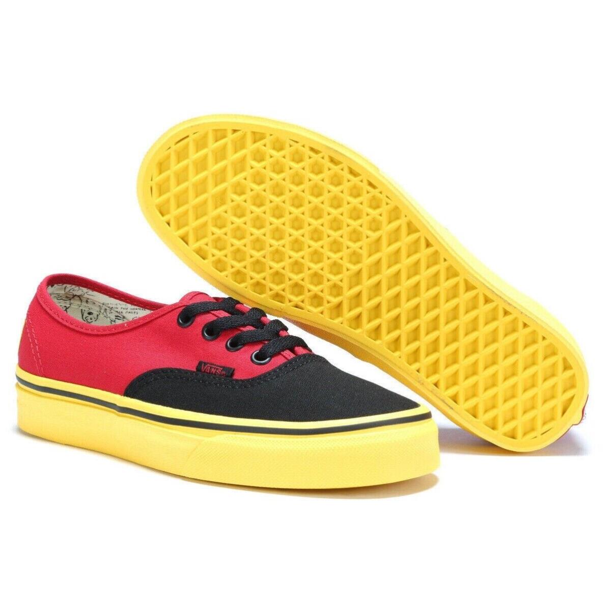 Vans Disney Red/yellow 90th Anniversary Mickey Mouse Shoes