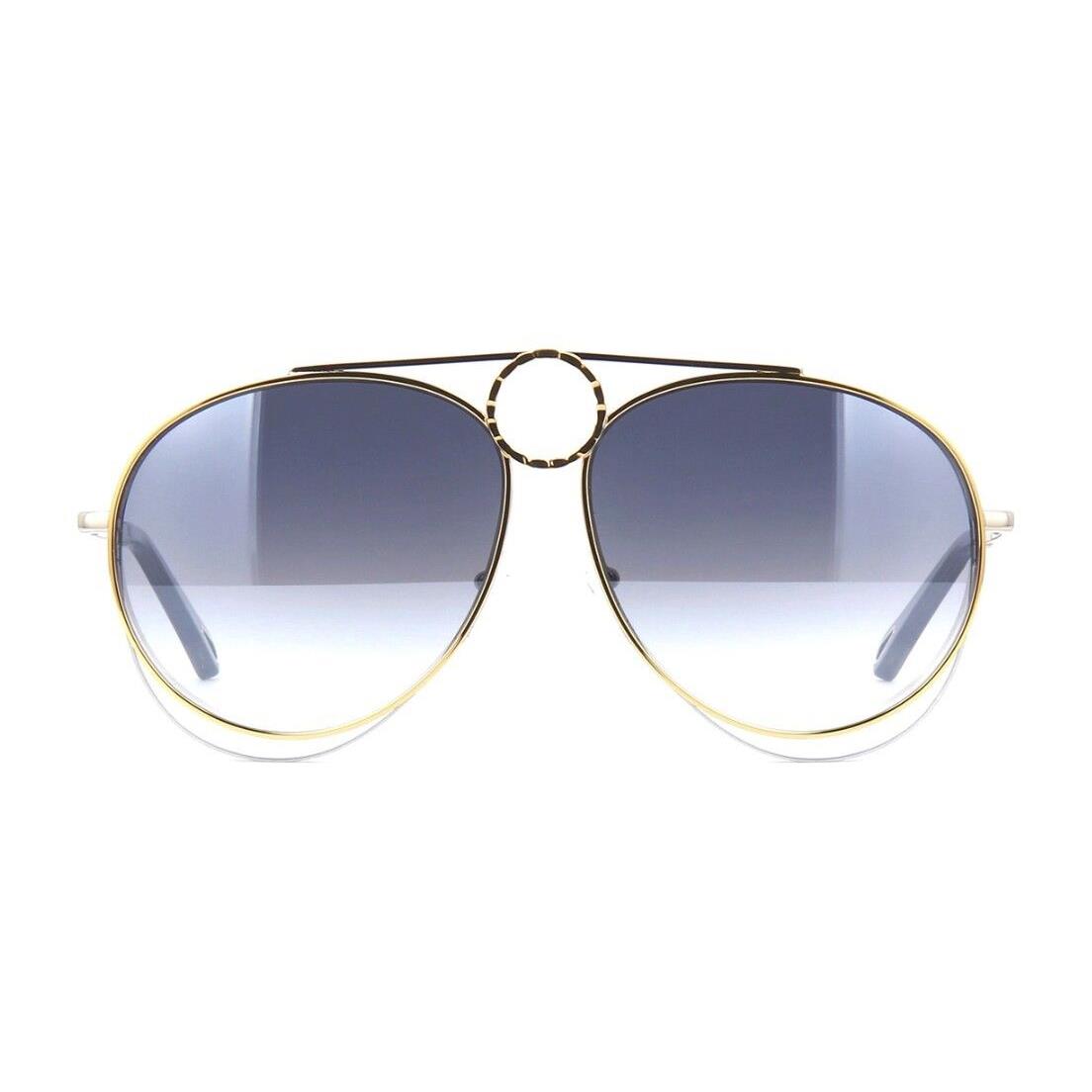 Chloé Chlo Romie CE144S Silver Gold/blue Shaded Flash 050 Sunglasses