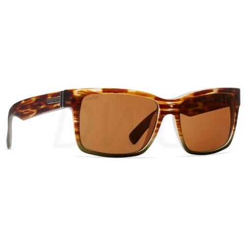 Von Zipper Elmore Sunglasses Marshland Fade Satin / Wildlife Bronze Polarized - Frame: Blacks, Lens: Brown