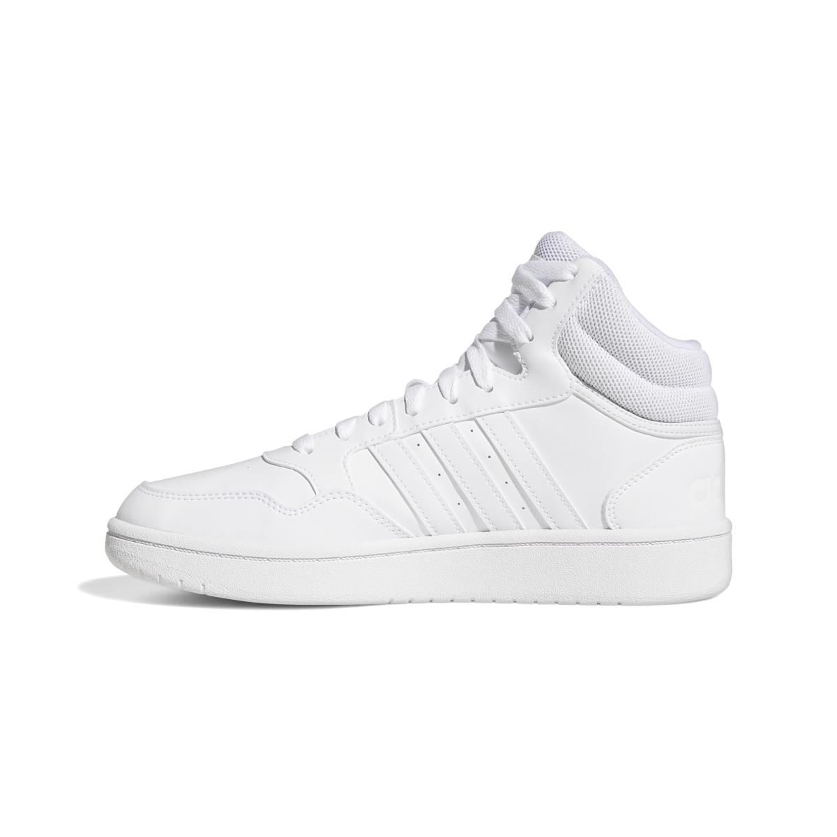 Adidas Women`s Hoops 3.0 Mid Basketball Shoe White/White/Dash Grey