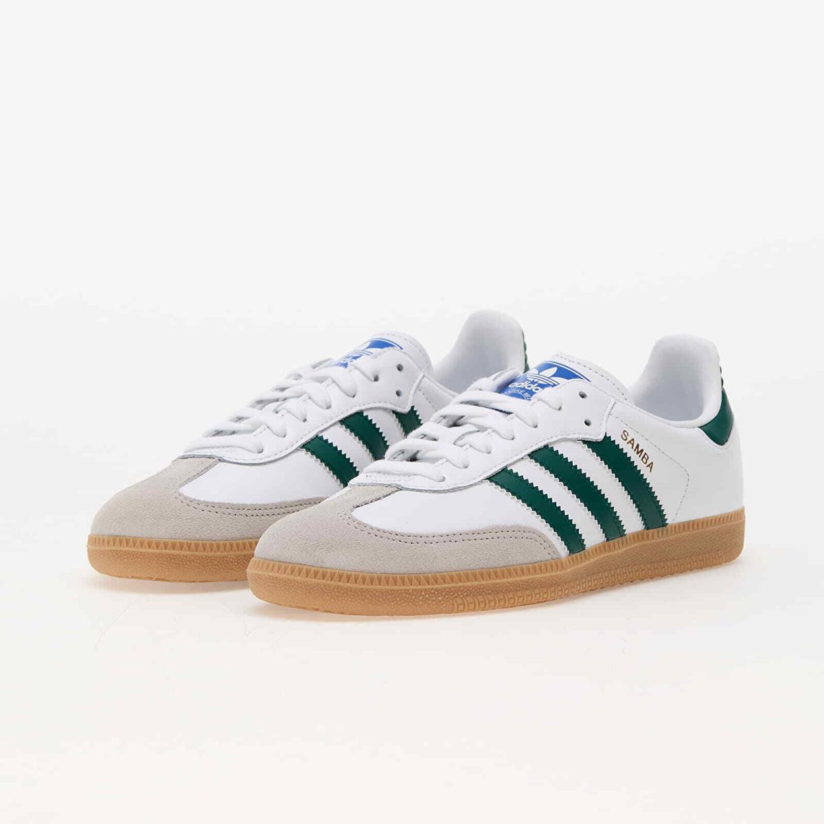 Adidas Originals Samba OG White Collegiate Green IE3437 Mens Shoes Sneakers