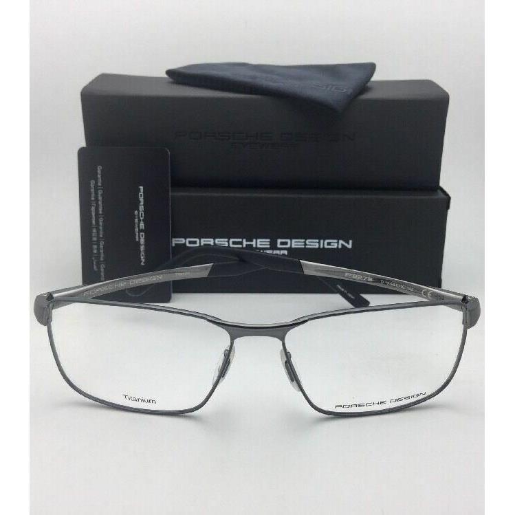 Porsche Design Titanium Eyeglasses P`8273 D 58-15 145 Black Chrome Frames