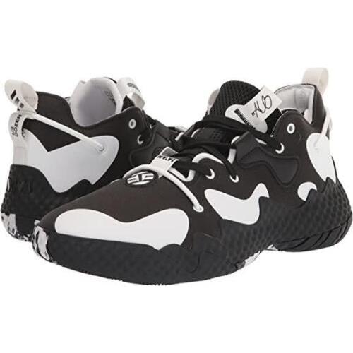Adidas Unisex Harden Basketball Shoe Black/white GV8704 - Black/Black/White