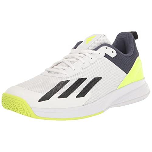 Adidas Men`s Courtflash Speed Sneaker White/Core Black/Lucid Lemon