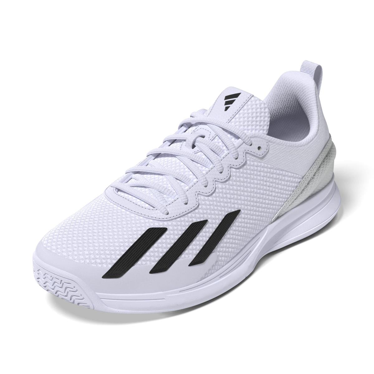 Adidas Men`s Courtflash Speed Sneaker White/Core Black/Matte Silver
