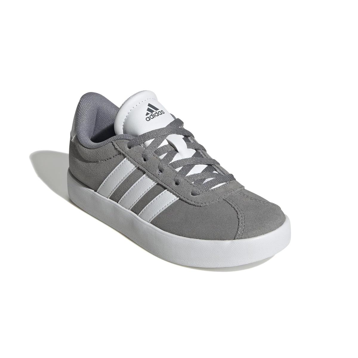 Children Unisex Shoes Adidas Kids VL Court 3.0 Little Kid/big Kid Grey/White/Grey