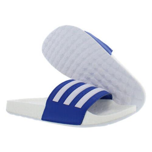 Adidas Adiletter Boost Slides Mens Shoes - Royal Blue/Cloud White/Cloud White, Main: Blue