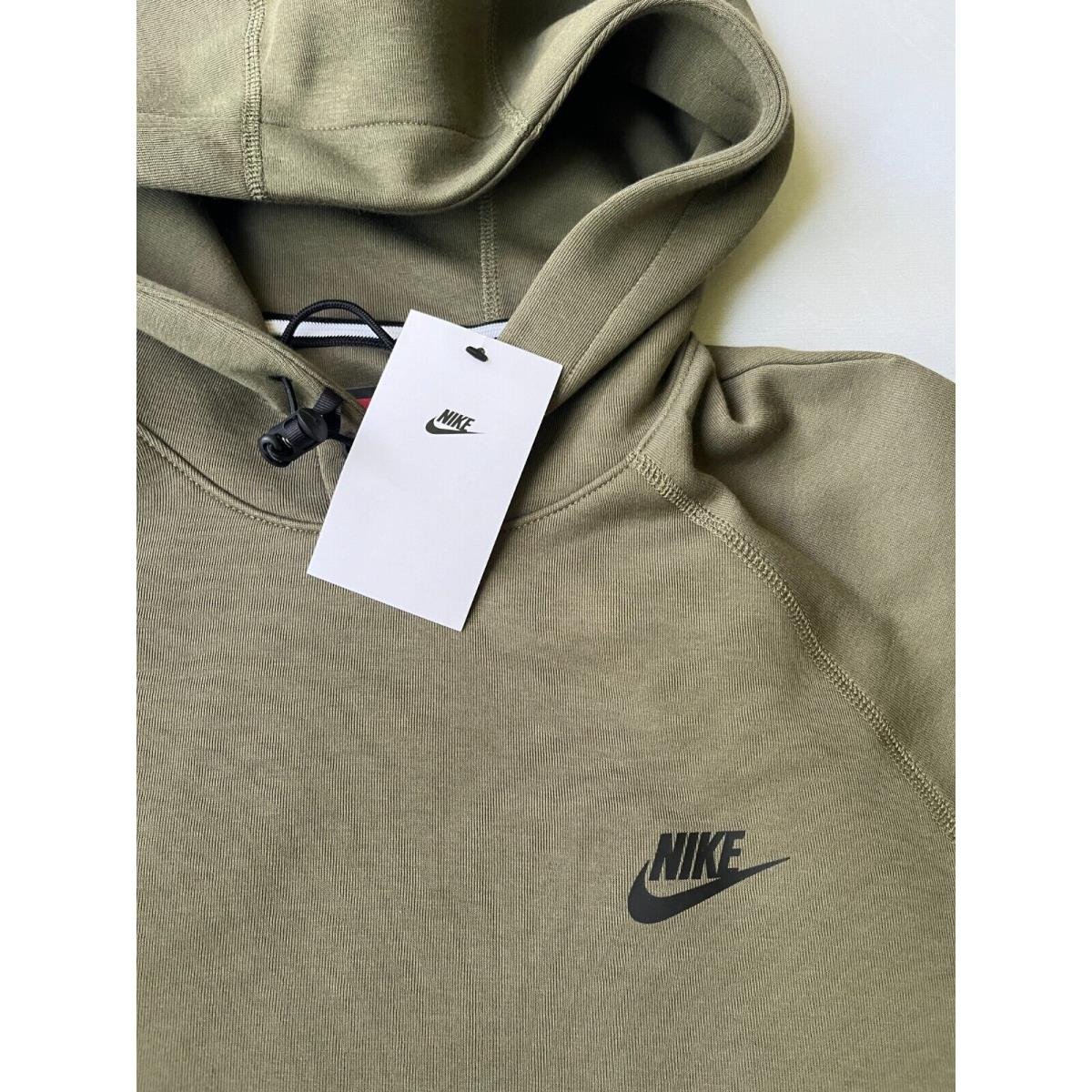 Nike Mens Sportswear Tech Fleece Hoodie Sweatshirt Olive Sz L Pullover