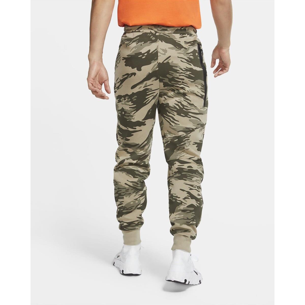 Nike Tech Fleece Printed Camo Jogger Pants CU4497-342 Mystic Stone Mens Medium