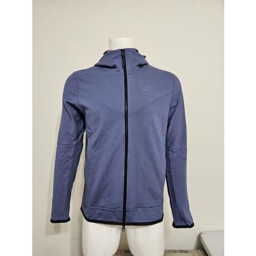 Nike Sportswear Tech Fleece Lightweight Men`s Full-zip Hoodie DX0822-491 Blue M